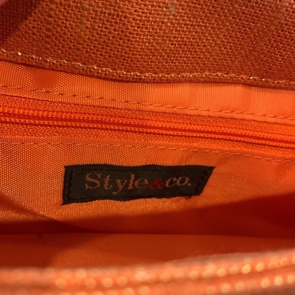 Style & Co orange/gold ‎ woven clutch. - REDUCED PRICE